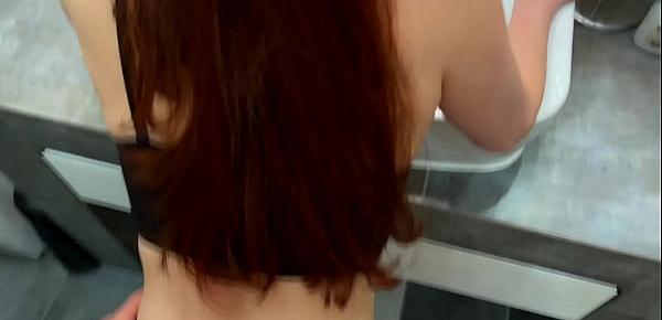  Bathroom Fuck with redhead Wife and Facial KleoModel